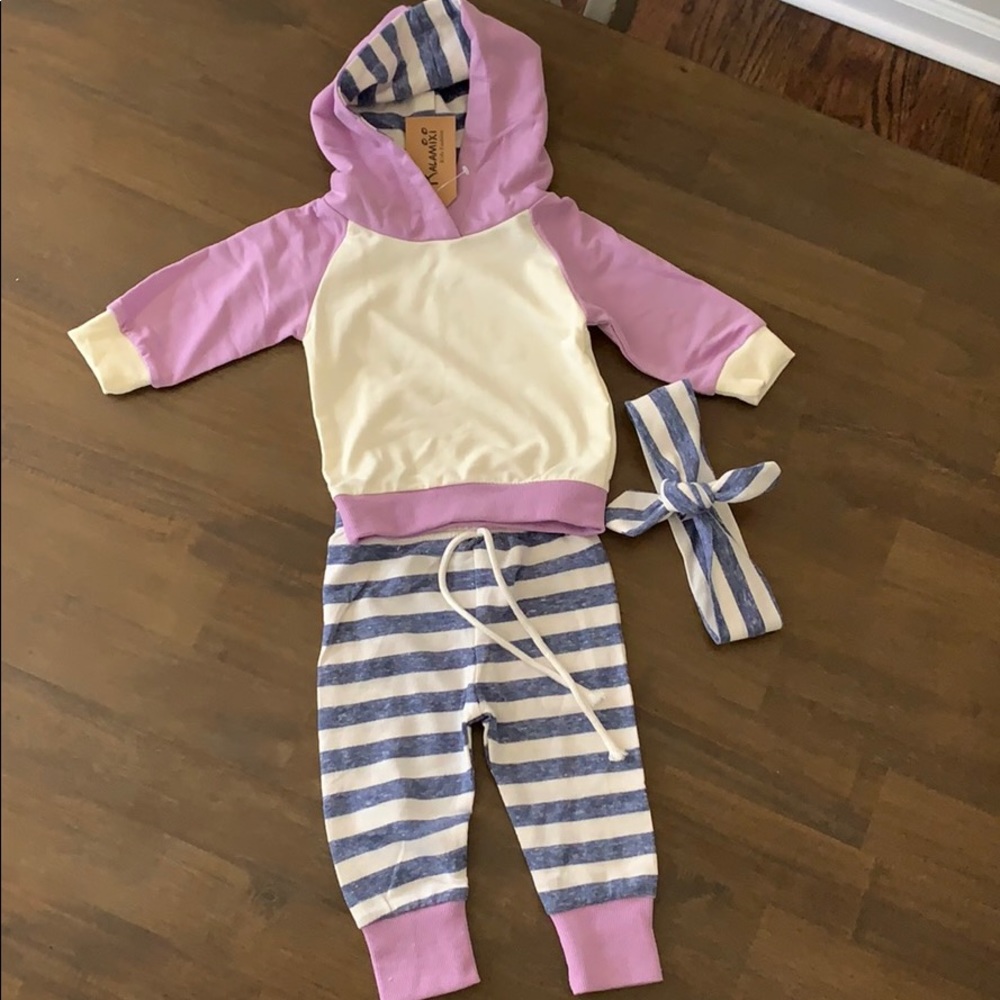 Baby girls hoodie sweatshirt and pants